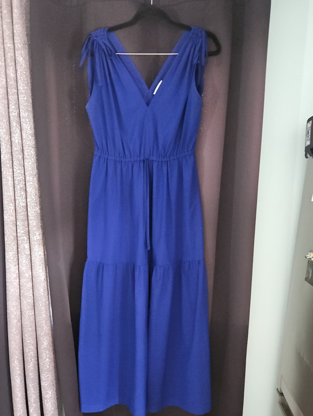 Calvin Klein Sleeveless V-Neck Maxi Dress in Cobalt Blue Size 10